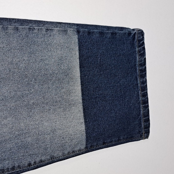 Style & Co Two-Tone Straight Crop Jeans, Shadow Wash - Picture 4 of 10